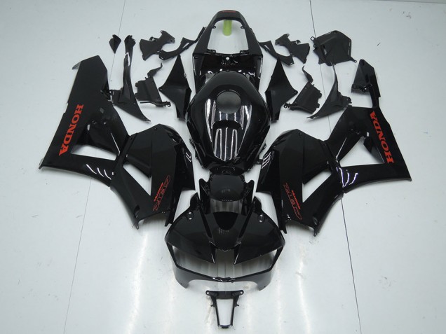 CBR 600 RR 13-21 Motorrad Verkleidungen - Glänzend Schwarz mit rotem Aufkleber CBR 600 RR 13-21 Motorrad Verkleidungen - Glänzend Schwarz mit rotem Aufkleber