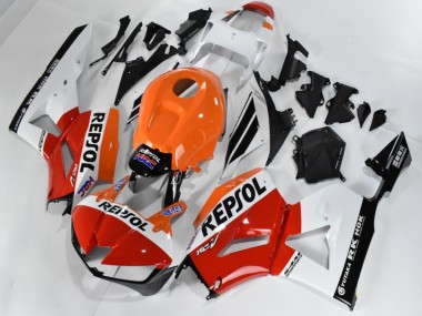 CBR 600 RR 13-21 Motorrad Verkleidungen - Rot Weiß Orange Repsol