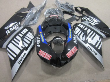 Ducati 1098 07-14 Motorrad Verkleidungen - Schwarz Weiß Advance Alice