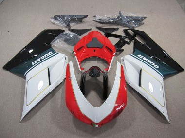 Ducati 1098 848 07-14 Motorrad Verkleidungen - Weiß Rot