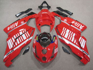 Ducati 749 05-06 Motorrad Verkleidungen - Rot Weiß Alice SUndisk