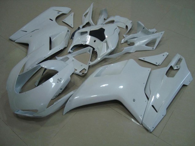Ducati 848 1098 1198 07-14 Motorrad Verkleidungen - Glänzend Weiß Ducati 848 1098 1198 07-14 Motorrad Verkleidungen - Glänzend Weiß