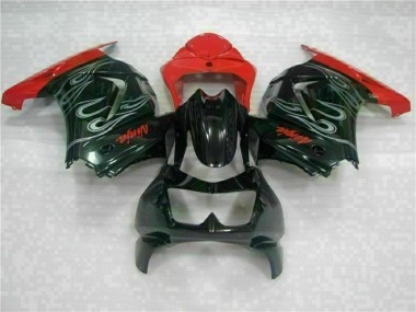 EX250 08-12 Motorrad Verkleidungen - Schwarzer Roter Ninja