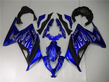 EX300 13-16 Motorrad Verkleidungen - Blau Weiß Schwarz