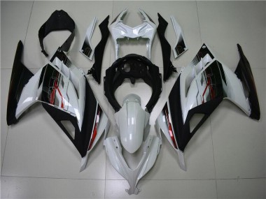 EX300 13-16 Motorrad Verkleidungen - Weiß Schwarz