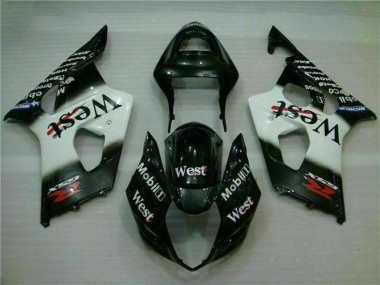 GSXR 1000 K3 03-04 Motorrad Verkleidung - Weiß Schwarz