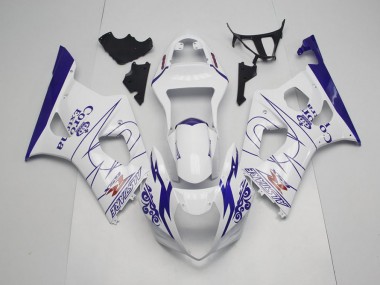 GSXR 1000 K3 03-04 Motorrad Verkleidungen - Blau Whie Corona