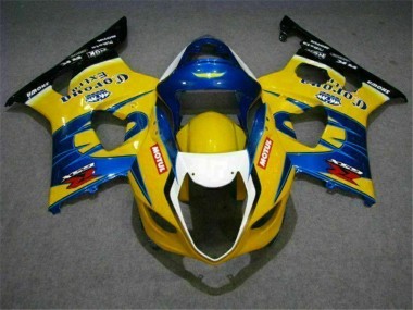 GSXR 1000 K3 03-04 Motorrad Verkleidungen - Gelb Blau
