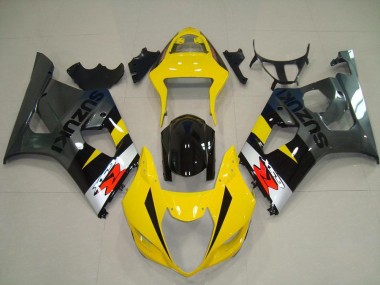 GSXR 1000 K3 03-04 Motorrad Verkleidungen - Gelb Grau