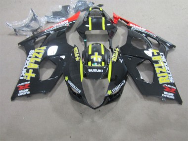 GSXR 1000 K3 03-04 Motorrad Verkleidungen - Schwarzer Rizla