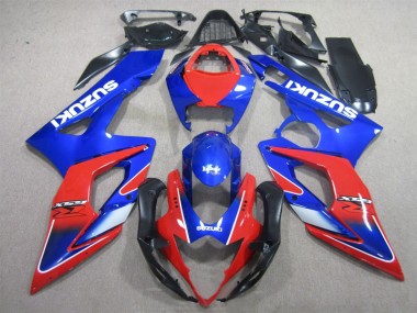 GSXR 1000 K5 05-06 Motorrad Verkleidungen - Blau Rot