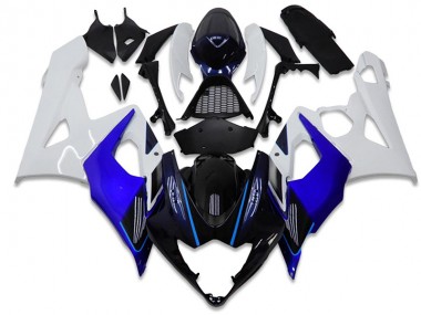 GSXR 1000 K5 05-06 Motorrad Verkleidungen & Plastik - Blau Weiß