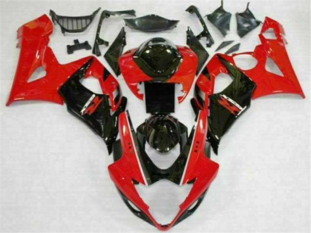 GSXR 1000 K5 05-06 Motorrad Verkleidungen - Rot Schwarz GSXR 1000 K5 05-06 Motorrad Verkleidungen - Rot Schwarz