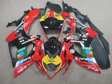 GSXR 1000 K5 05-06 Motorrad Verkleidungen - Schwarz Rot Gelb