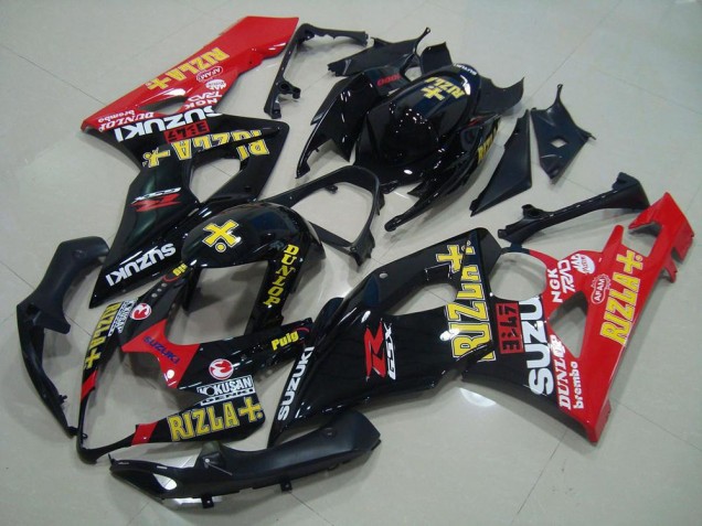 GSXR 1000 K5 05-06 Motorrad Verkleidungen - Schwarz Rot Rizla GSXR 1000 K5 05-06 Motorrad Verkleidungen - Schwarz Rot Rizla