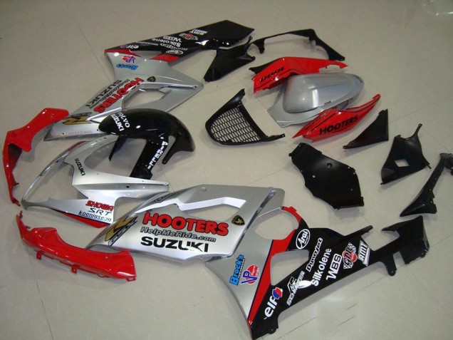 GSXR 1000 K5 05-06 Motorrad Verkleidungen - Silber Und Rot