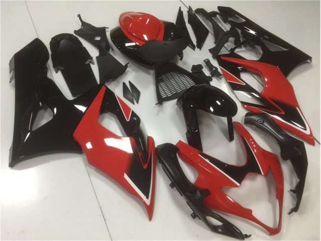 GSXR 1000 K5 05-06 Motorrad Vollverkleidung - Rot Schwarz GSXR 1000 K5 05-06 Motorrad Vollverkleidung - Rot Schwarz