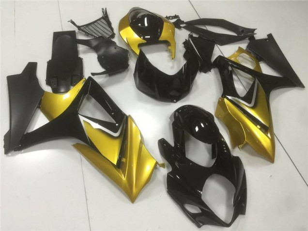 GSXR 1000 K7 07-08 Motorrad Verkleidung - Gold Schwarz GSXR 1000 K7 07-08 Motorrad Verkleidung - Gold Schwarz