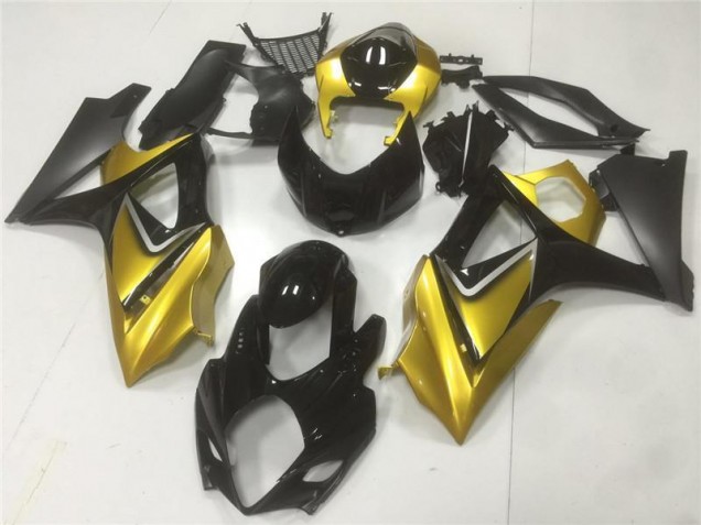 GSXR 1000 K7 07-08 Motorrad Verkleidung - Gold Schwarz GSXR 1000 K7 07-08 Motorrad Verkleidung - Gold Schwarz