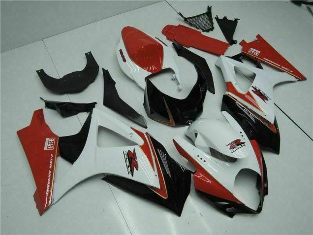 GSXR 1000 K7 07-08 Motorrad Verkleidung - Rot Weiß GSXR 1000 K7 07-08 Motorrad Verkleidung - Rot Weiß