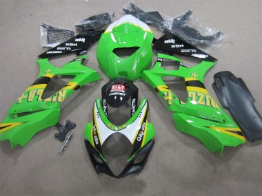 GSXR 1000 K7 07-08 Motorrad Verkleidungen - Grün Rizla Q8 Oils