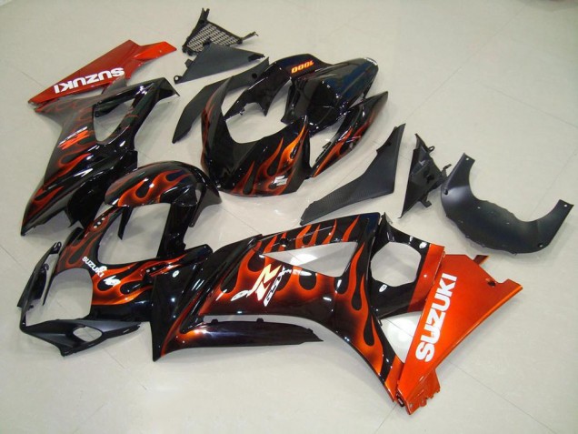 GSXR 1000 K7 07-08 Motorrad Verkleidungen - Orange Flamme GSXR 1000 K7 07-08 Motorrad Verkleidungen - Orange Flamme