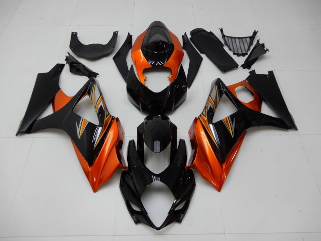 GSXR 1000 K7 07-08 Motorrad Verkleidungen - Orange Schwarz GSXR 1000 K7 07-08 Motorrad Verkleidungen - Orange Schwarz