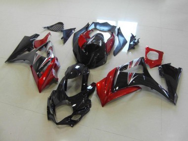 GSXR 1000 K7 07-08 Motorrad Verkleidungen - Rot Schwarz Kein Aufkleber