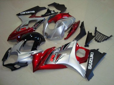 GSXR 1000 K7 07-08 Motorrad Verkleidungen - Rot Schwarz Silber