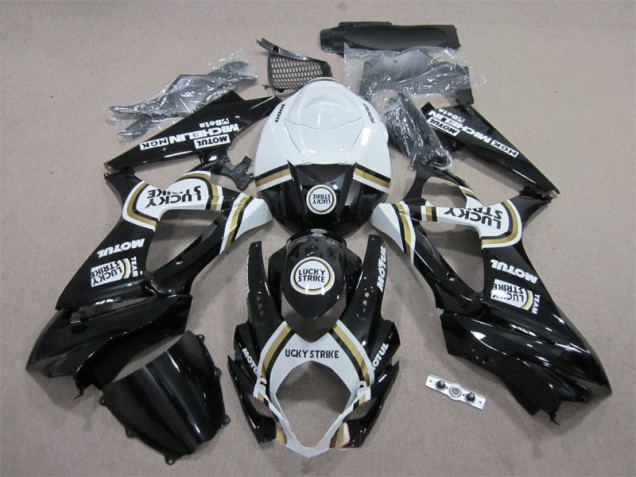 GSXR 1000 K7 07-08 Motorrad Verkleidungen - Schwarz Lucky Strike Weiß Motul GSXR 1000 K7 07-08 Motorrad Verkleidungen - Schwarz Lucky Strike Weiß Motul