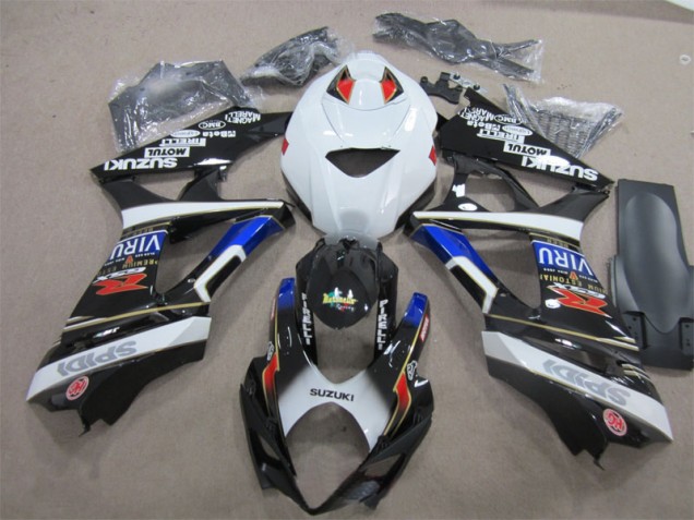 GSXR 1000 K7 07-08 Motorrad Verkleidungen - Schwarz Weiß Blau GSXR 1000 K7 07-08 Motorrad Verkleidungen - Schwarz Weiß Blau