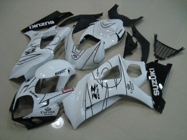 GSXR 1000 K7 07-08 Motorrad Verkleidungen - Weiß Corona