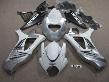 GSXR 1000 K7 07-08 Motorrad Verkleidungen - Weiß Silber