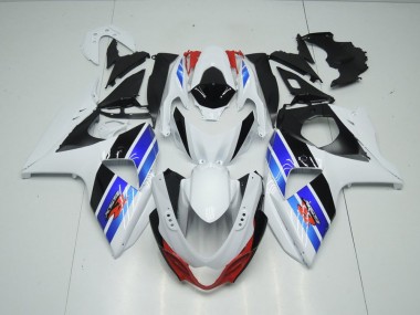GSXR 1000 K9 09-16 Motorrad Verkleidungen - Weiß Blau Schwarz