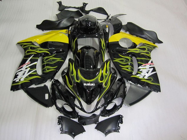 GSXR 1300 Hayabusa 08-19 Motorrad Verkleidungen - Schwarz Gelb Flamme GSXR 1300 Hayabusa 08-19 Motorrad Verkleidungen - Schwarz Gelb Flamme