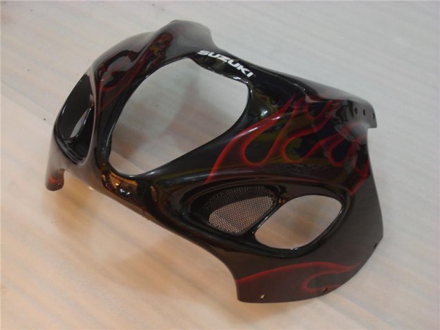 GSXR 1300 Hayabusa 96-07 Motorrad Verkleidung - Schwarz rote Flamme GSXR 1300 Hayabusa 96-07 Motorrad Verkleidung - Schwarz rote Flamme