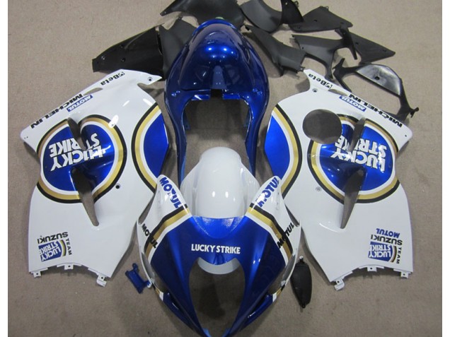 GSXR 1300 Hayabusa 96-07 Motorrad Verkleidungen - Weiß Lucky Strike Blau Motul GSXR 1300 Hayabusa 96-07 Motorrad Verkleidungen - Weiß Lucky Strike Blau Motul
