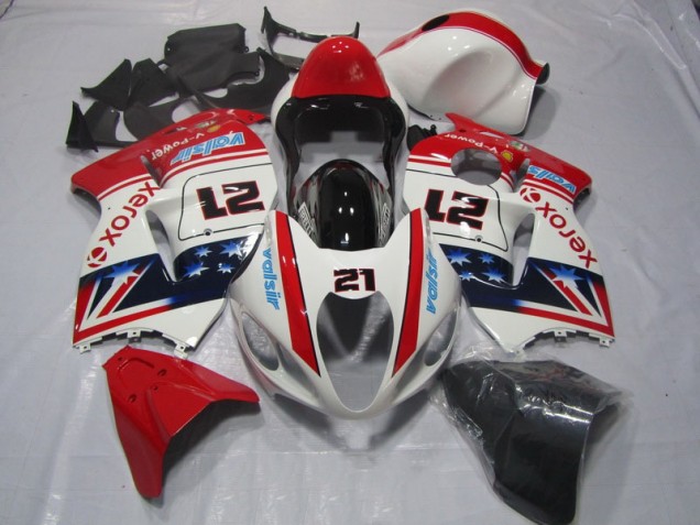 GSXR 1300 Hayabusa 96-07 Motorrad Verkleidungen - Weiß Rot Xerox 21 GSXR 1300 Hayabusa 96-07 Motorrad Verkleidungen - Weiß Rot Xerox 21