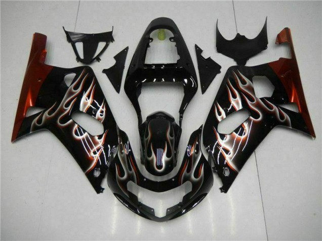 GSXR 600 / 750 K1 K2 K3 01-03 Motorrad Verkleidung - Schwarz GSXR 600 / 750 K1 K2 K3 01-03 Motorrad Verkleidung - Schwarz