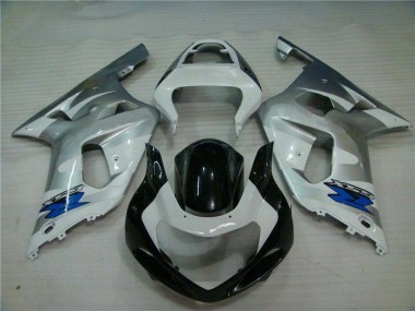 GSXR 600 / 750 K1 K2 K3 01-03 Motorrad Verkleidung - Silber Schwarz