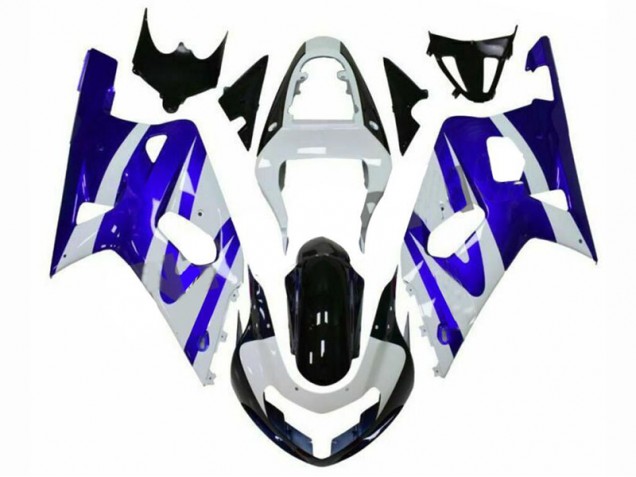 GSXR 600 / 750 K1 K2 K3 01-03 Motorrad Verkleidungen - Blau Weiß GSXR 600 / 750 K1 K2 K3 01-03 Motorrad Verkleidungen - Blau Weiß