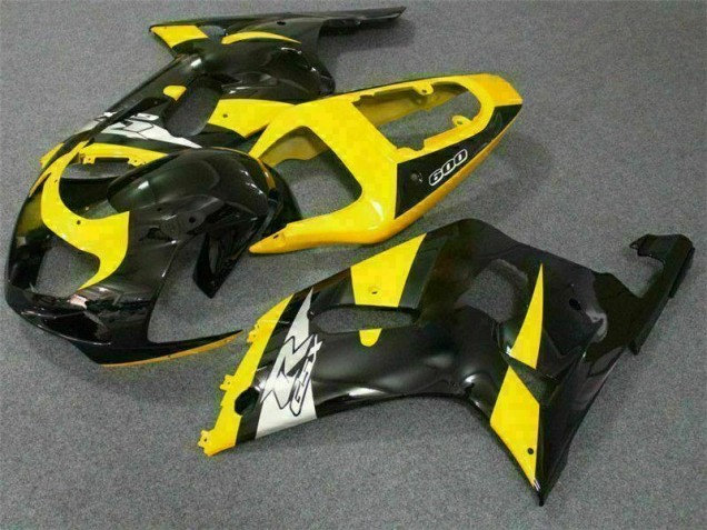 GSXR 600 / 750 K1 K2 K3 01-03 Motorrad Verkleidungen - Gelb Schwarz GSXR 600 / 750 K1 K2 K3 01-03 Motorrad Verkleidungen - Gelb Schwarz