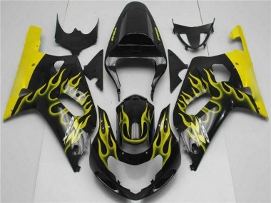 GSXR 600 / 750 K1 K2 K3 01-03 Motorrad Verkleidungen Komplett Sets - Schwarz