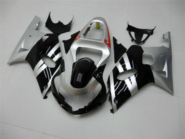 GSXR 600 / 750 K1 K2 K3 01-03 Motorrad Verkleidungen - Schwarz Silber GSXR 600 / 750 K1 K2 K3 01-03 Motorrad Verkleidungen - Schwarz Silber