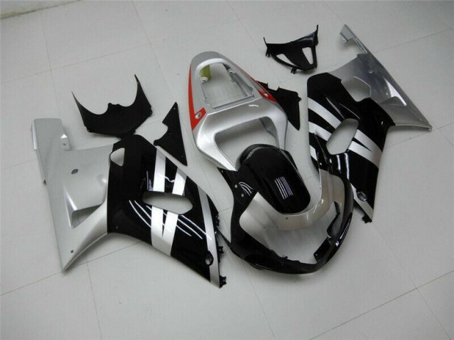 GSXR 600 / 750 K1 K2 K3 01-03 Motorrad Verkleidungen - Schwarz Silber GSXR 600 / 750 K1 K2 K3 01-03 Motorrad Verkleidungen - Schwarz Silber