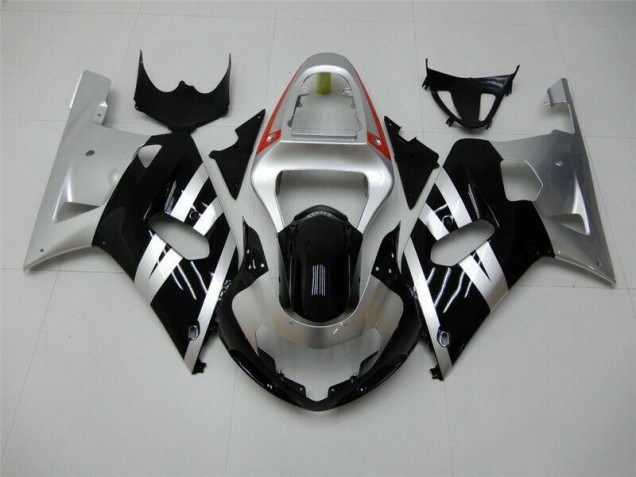 GSXR 600 / 750 K1 K2 K3 01-03 Motorrad Verkleidungen - Schwarz Silber GSXR 600 / 750 K1 K2 K3 01-03 Motorrad Verkleidungen - Schwarz Silber