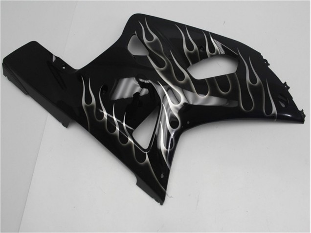 GSXR 600 / 750 K1 K2 K3 01-03 Motorrad Verkleidungen - Schwarze Weiße Flamme GSXR 600 / 750 K1 K2 K3 01-03 Motorrad Verkleidungen - Schwarze Weiße Flamme