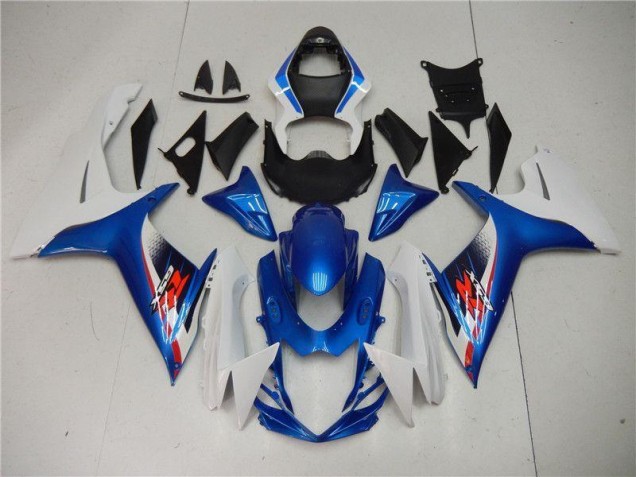 GSXR 600 / 750 K11 11-24 Motorrad Vollverkleidung - Blau Weiß GSXR 600 / 750 K11 11-24 Motorrad Vollverkleidung - Blau Weiß