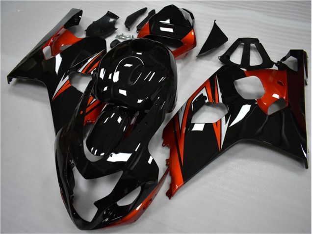 GSXR 600 / 750 K4 04-05 Motorrad Verkleidungen - Orange Schwarz