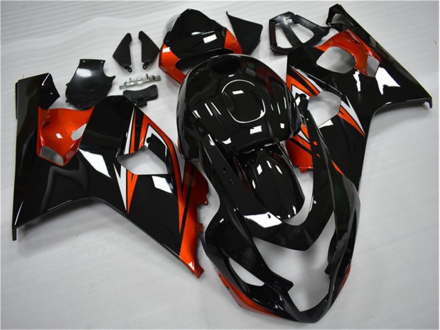 GSXR 600 / 750 K4 04-05 Motorrad Verkleidungen - Orange Schwarz